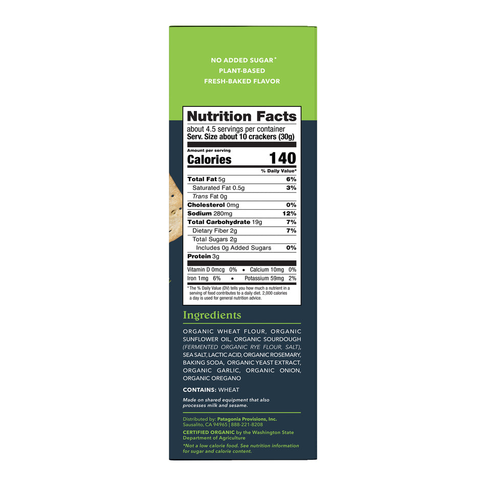 Patagonia - Organic Rosemary Garlic Crackers