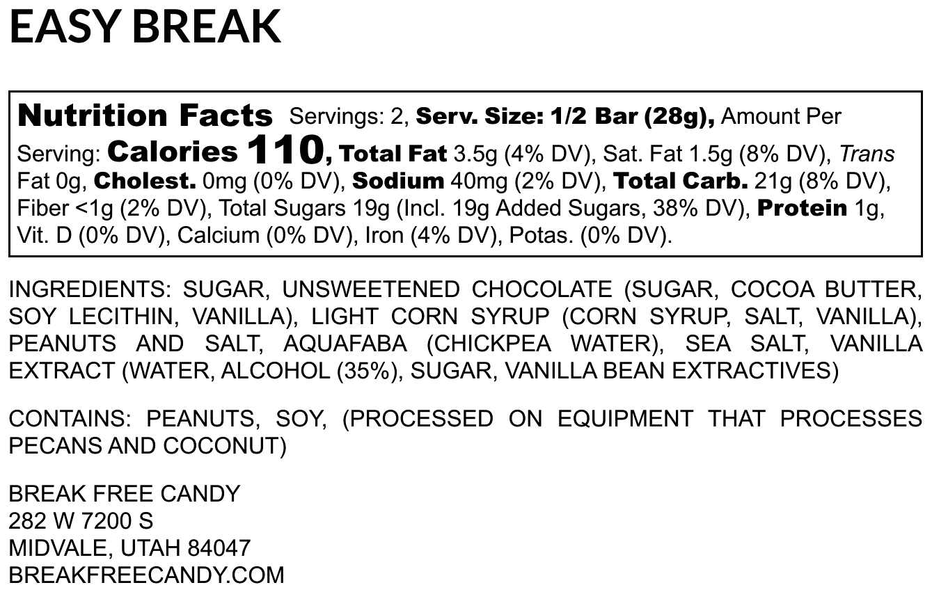 Break Free Candy - Easy Break Bar