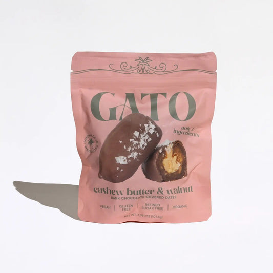 Gato - Cashew Butter And Walnut Dark Chocolate Dates