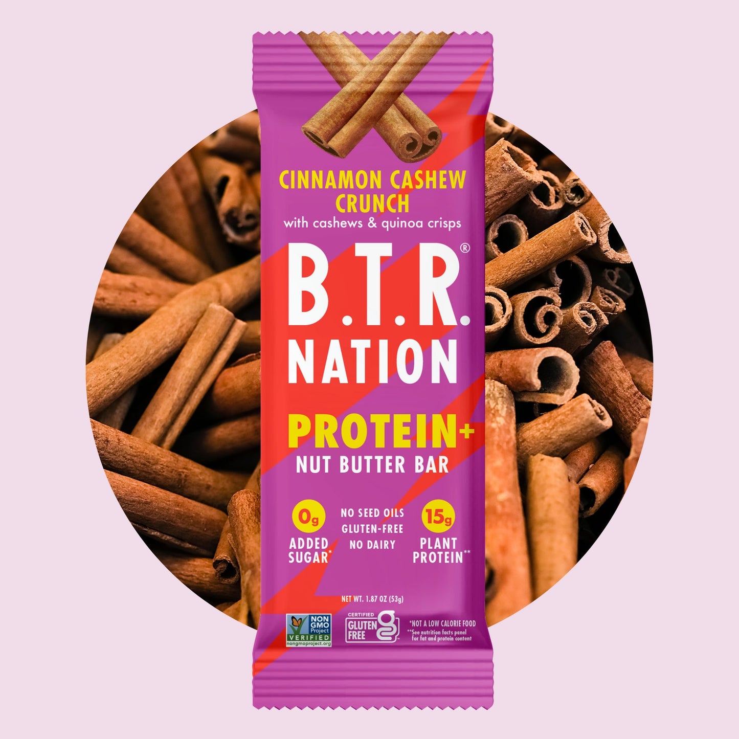 BTR Nation - Cinnamon Cashew Crunch Energy Bar