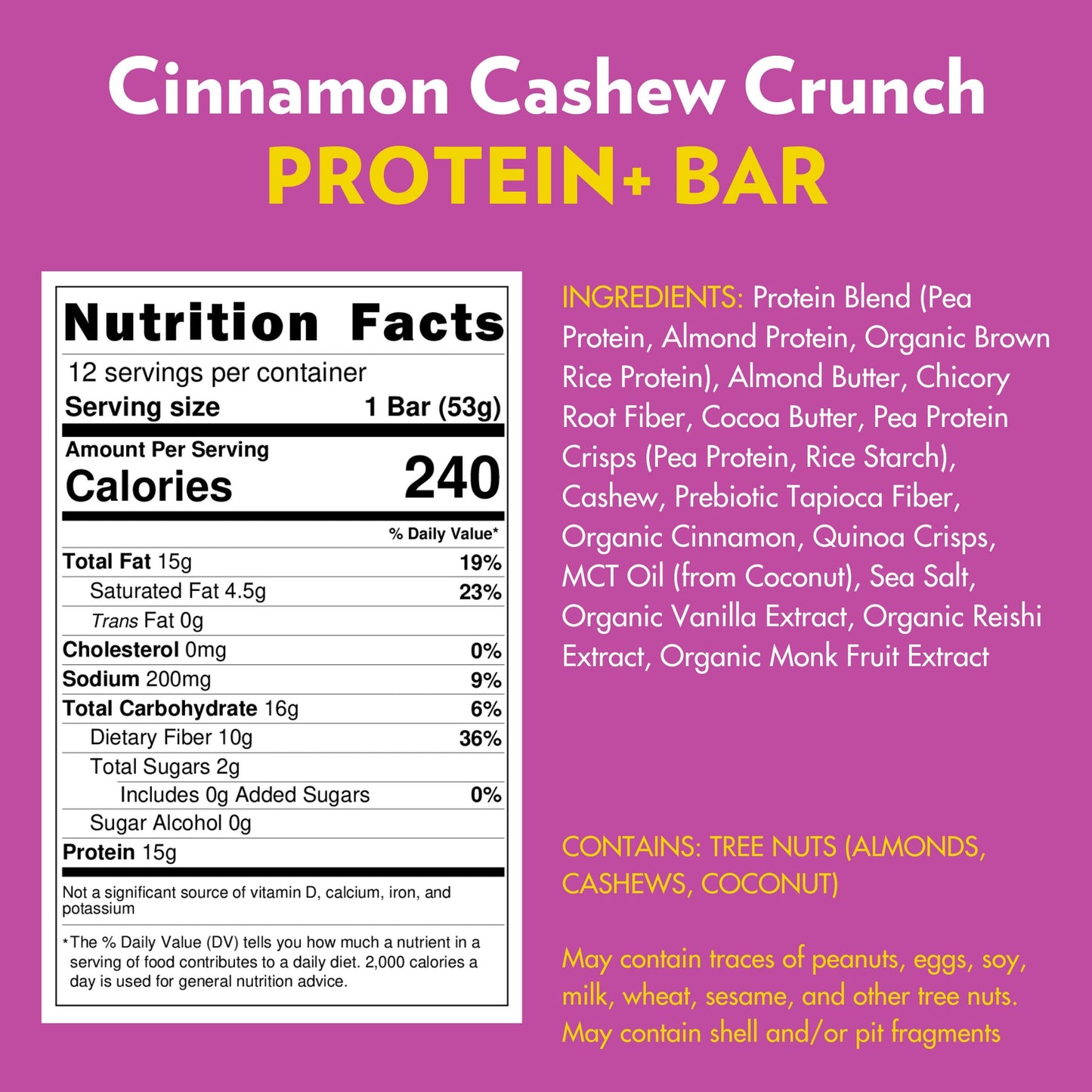 BTR Nation - Cinnamon Cashew Crunch Energy Bar