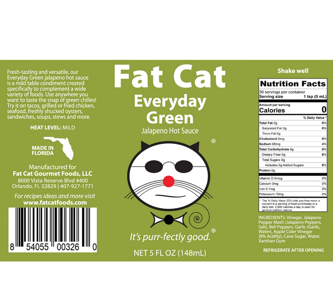 Fat Cat - Everyday Green Jalapeno Hot Sauce