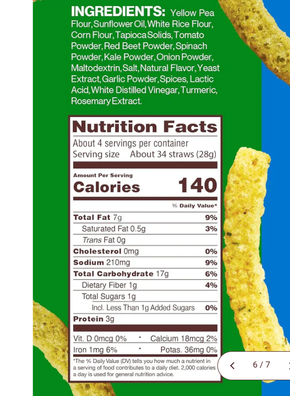 Hippeas - Sour Cream & Onion Straws