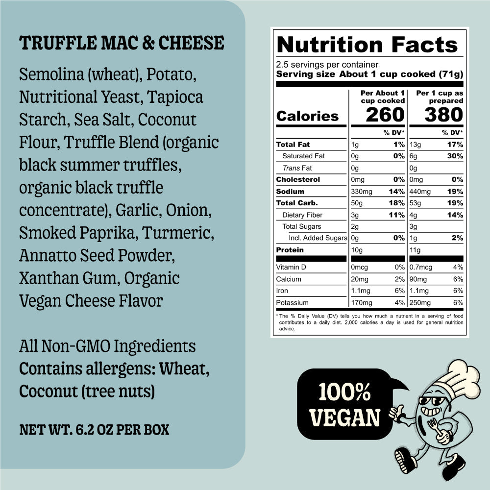 Grown As* Foods - Truffle Mac & Cheese