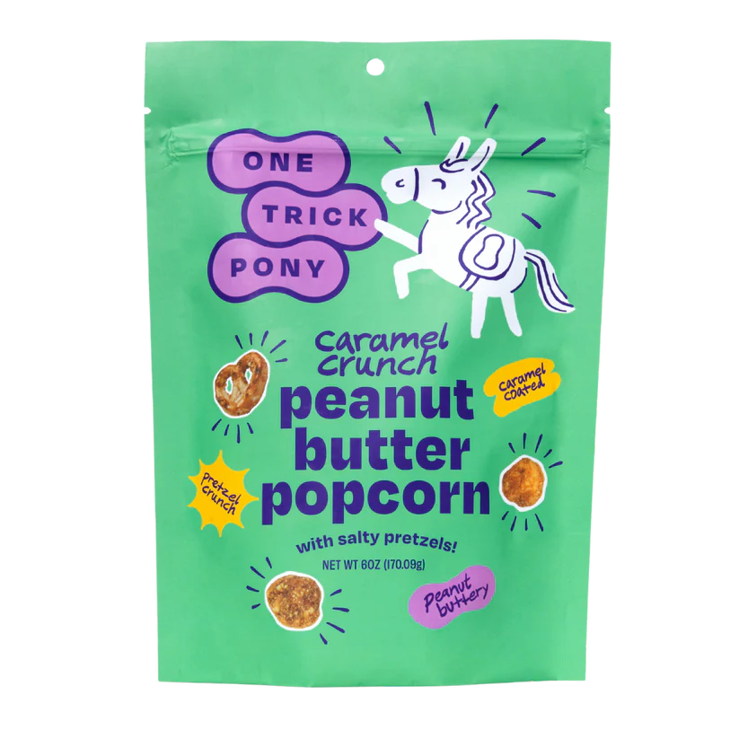 One Trick Pony-Peanut Butter and Caramel Crunch Popcorn
