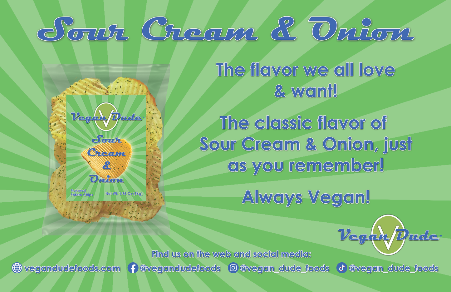 Vegan Dude - Sour Cream & Onion Chips