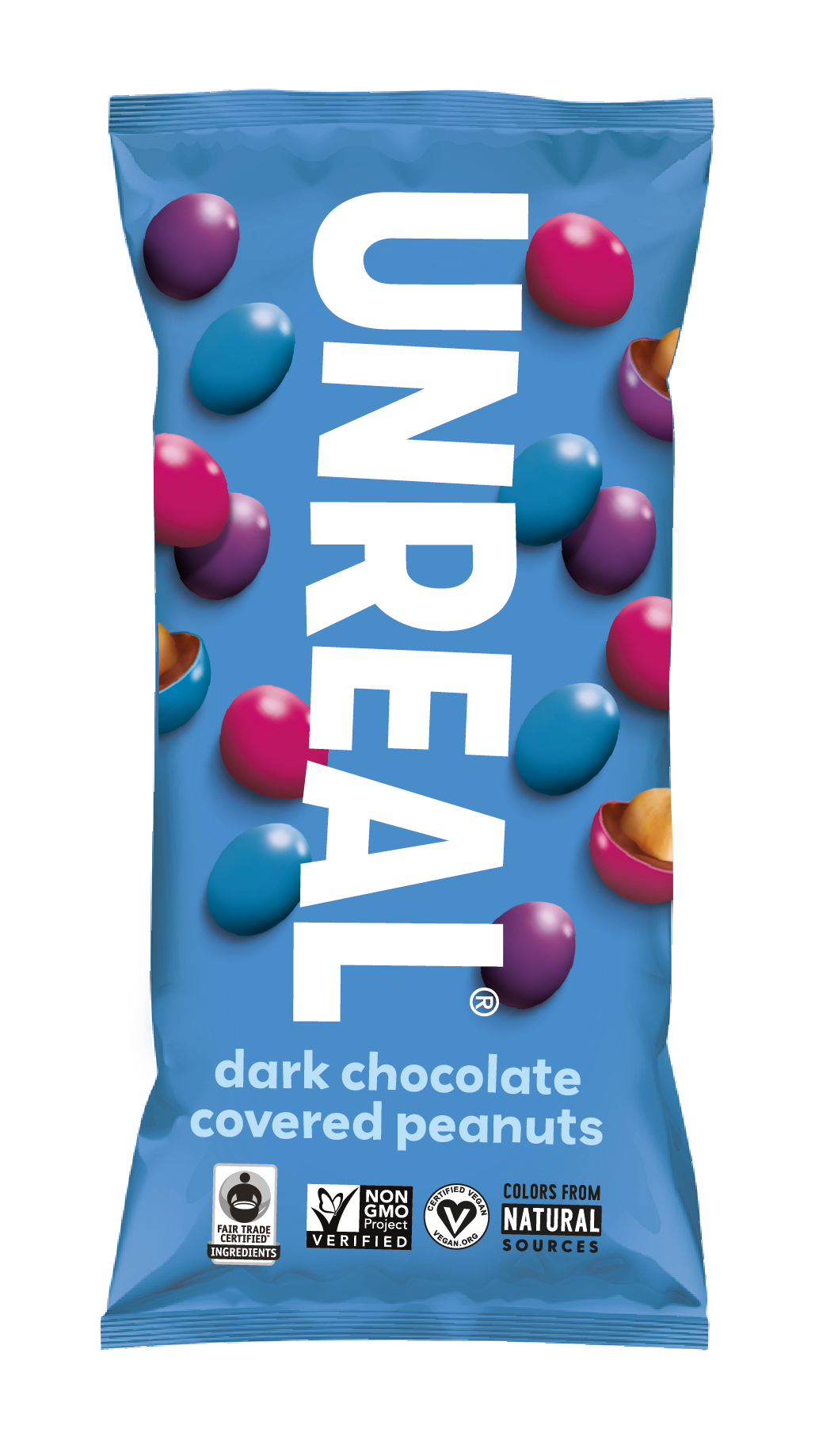 Unreal - Mini Bag Dark Chocolate Covered Peanuts 1.5 oz