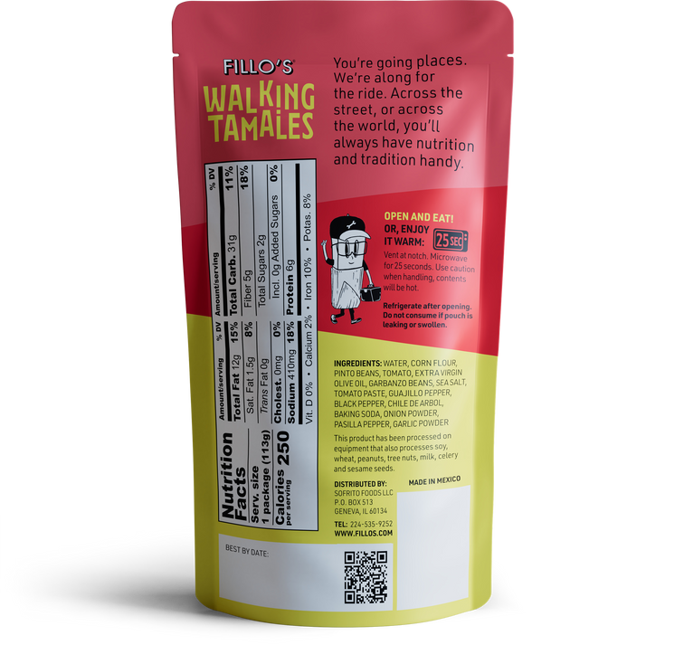 FILLO'S - Bean Salsa Roja Walking Tamale