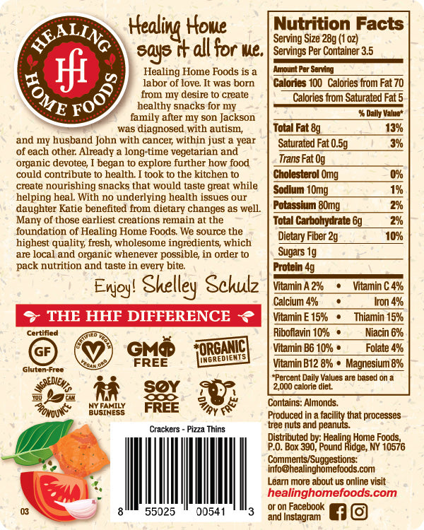 Healing Home Foods - Raw Pizza Thins Crackers