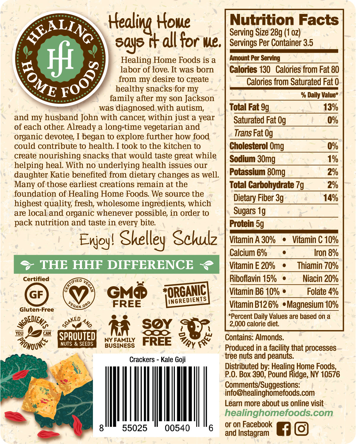 Healing Home Foods - Kale Goji Crackers