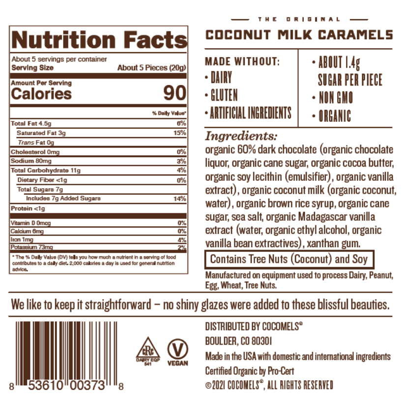 Cocomels - Chocolate Covered Sea Salt Caramel Bites