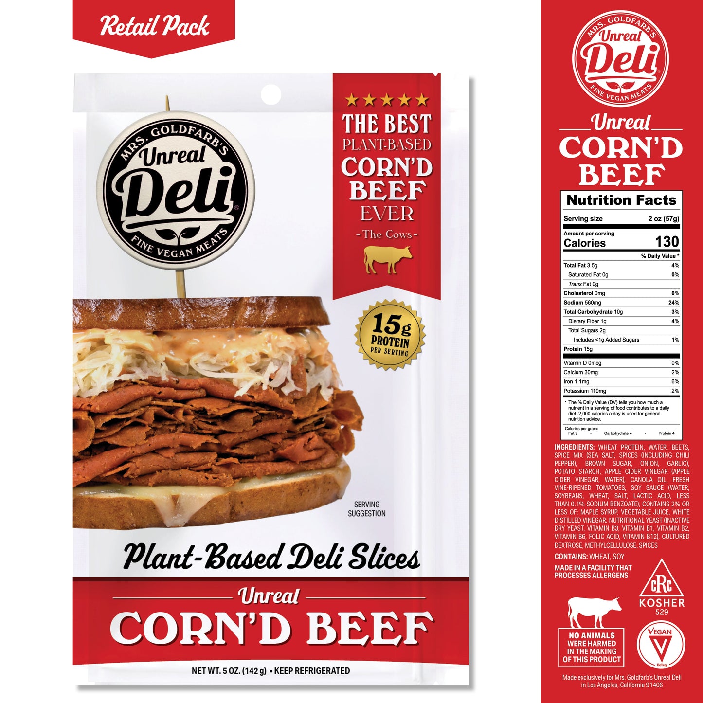 Mrs. Goldfarb's- Unreal Corn'd Beef Deli Slices