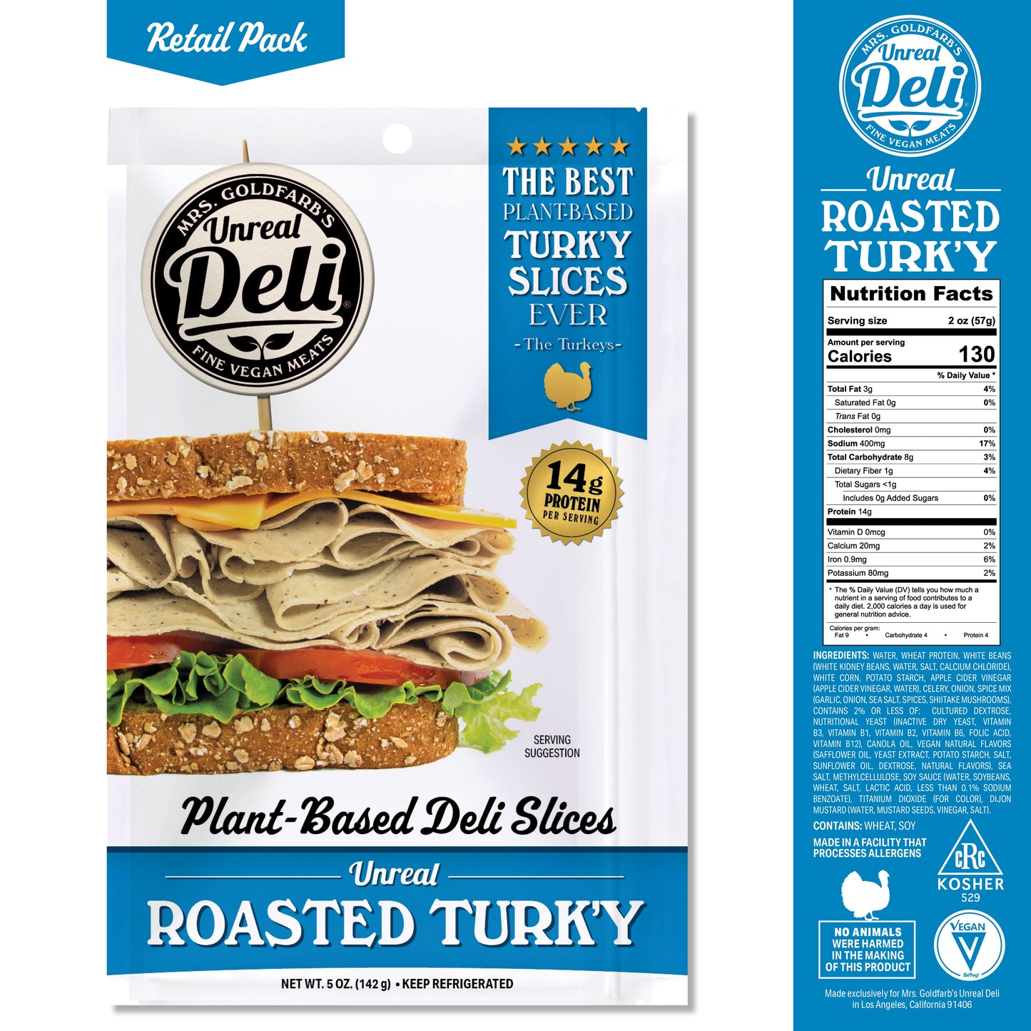Mrs. Goldfarb's - Unreal Roasted Turk'y Deli Slices