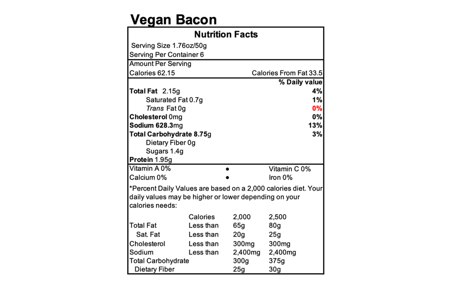 All Vegetarian, Inc. - Bacon Slices