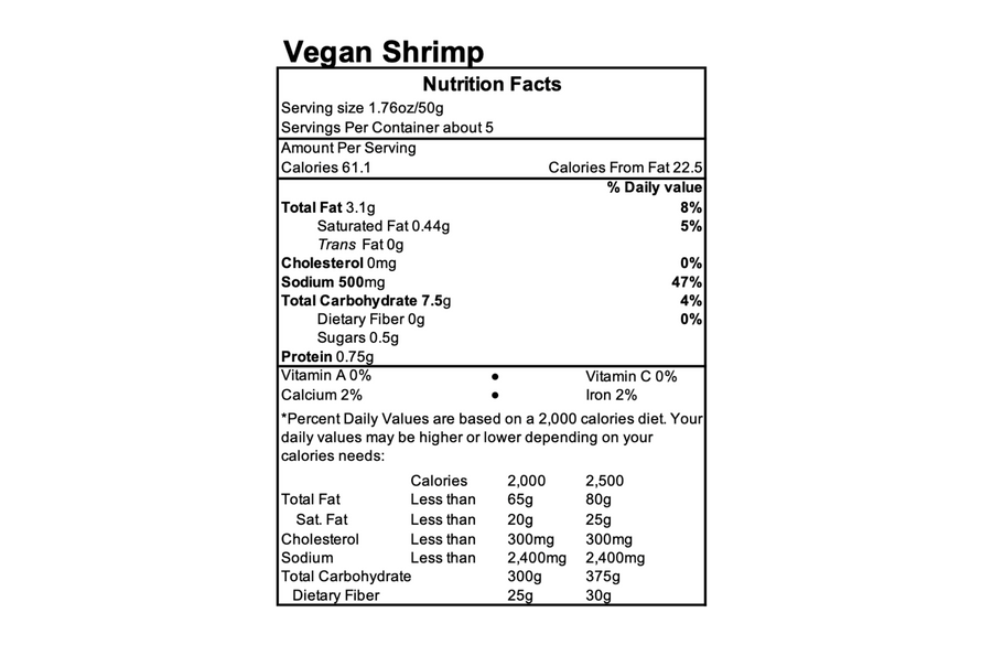 All Vegetarian, Inc. - Vegan Shrimp