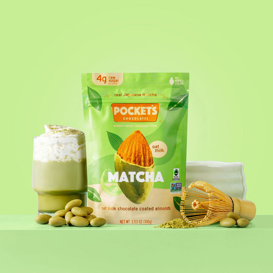 Pockets Chocolates - Matcha Covered Almonds