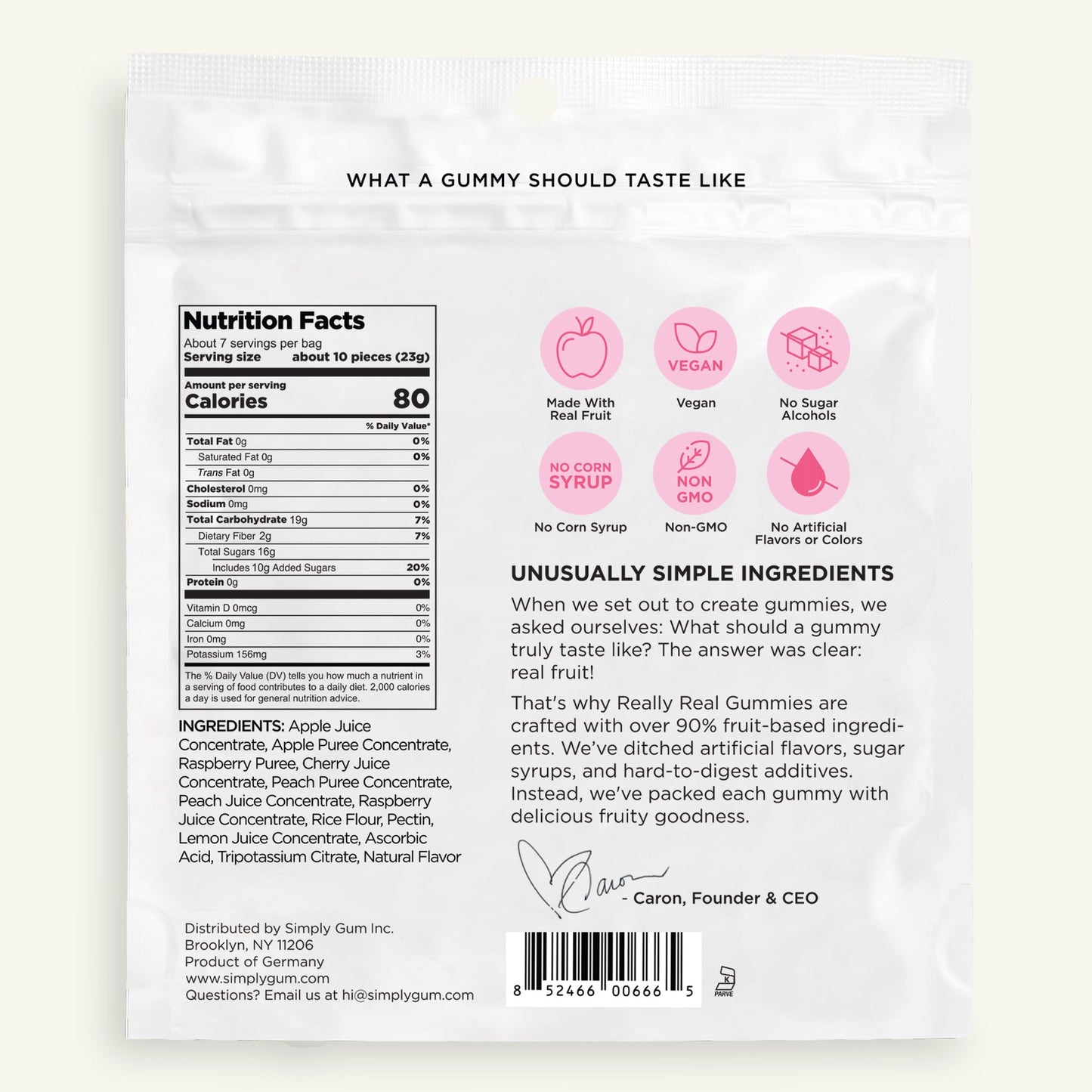 Simply - Peach & Raspberry Gummies