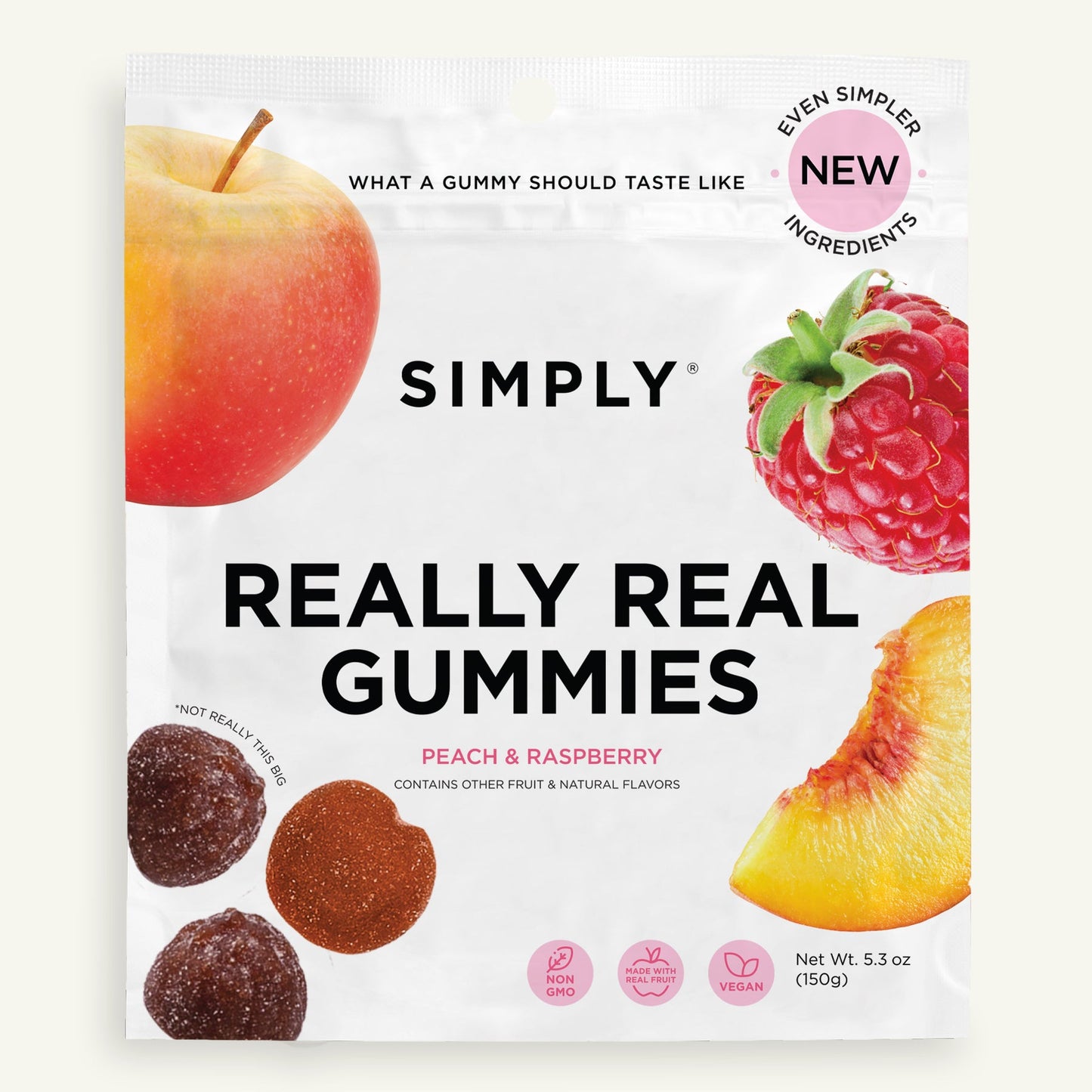 Simply - Peach & Raspberry Gummies