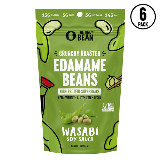 The Only Bean - bCrunchy Edamame Bean Snack Wasabi Soy Sauce