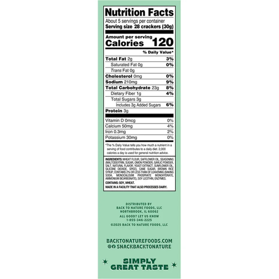 Back To Nature - Sour Cream And Onion