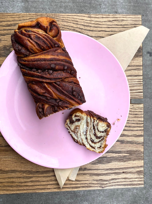 Babka Bailout - Vegan Dark Chocolate Babka Loaf
