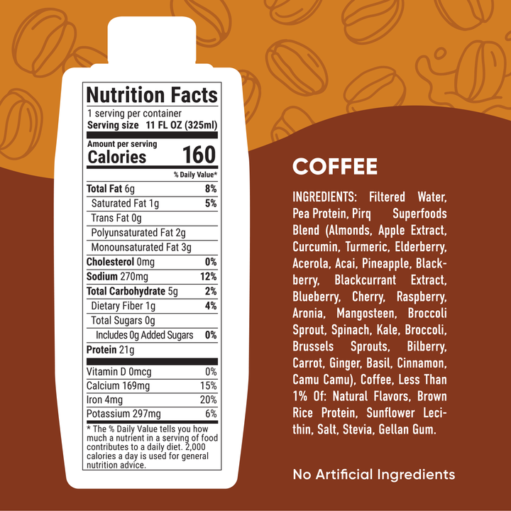 PIRQ - Natural Plant Protein Coffee Shake