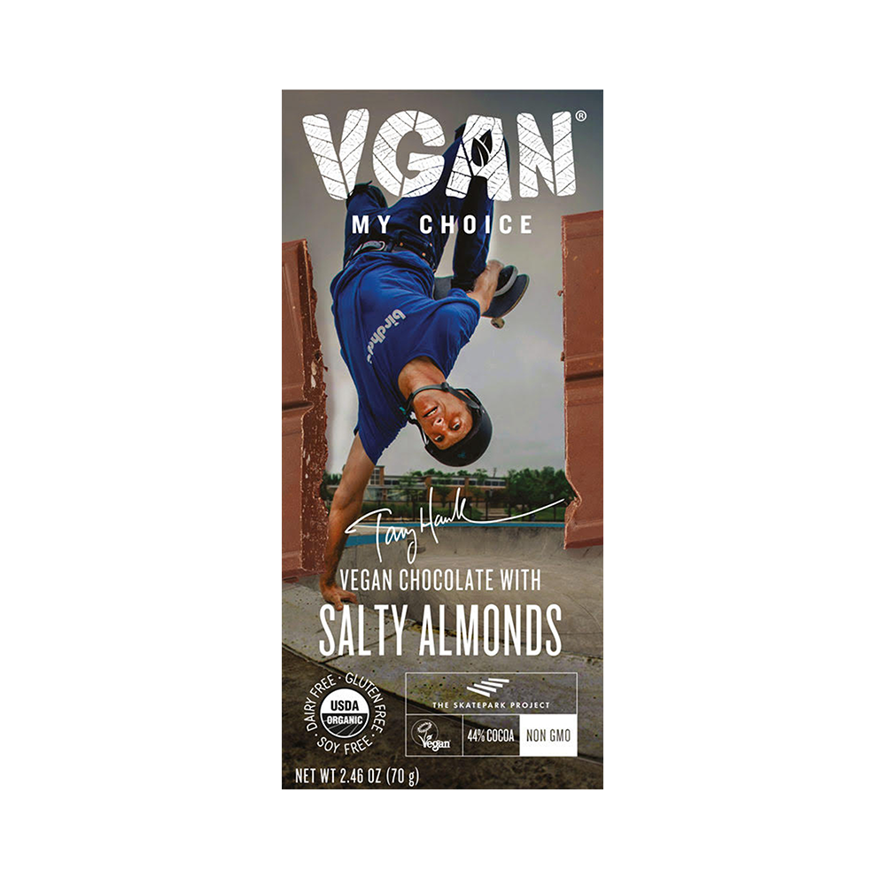 VGAN - Vegan Milk Chocolate with Salty Almonds Tony Hawk My Choice