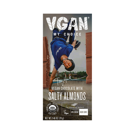 VGAN - Vegan Milk Chocolate with Salty Almonds Tony Hawk My Choice