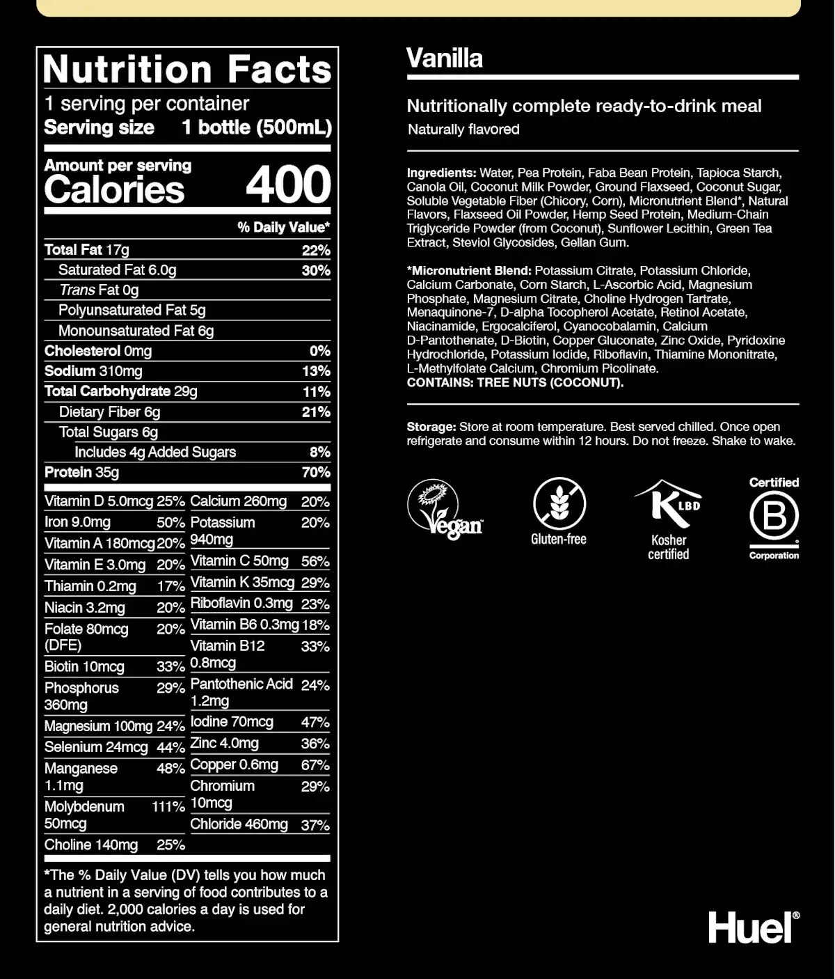 Huel - Vanilla Black Edition