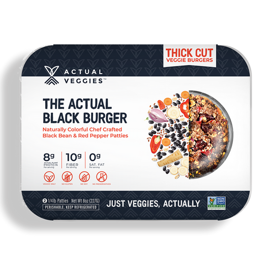 Actual Veggies - Black Bean Veggie Burger