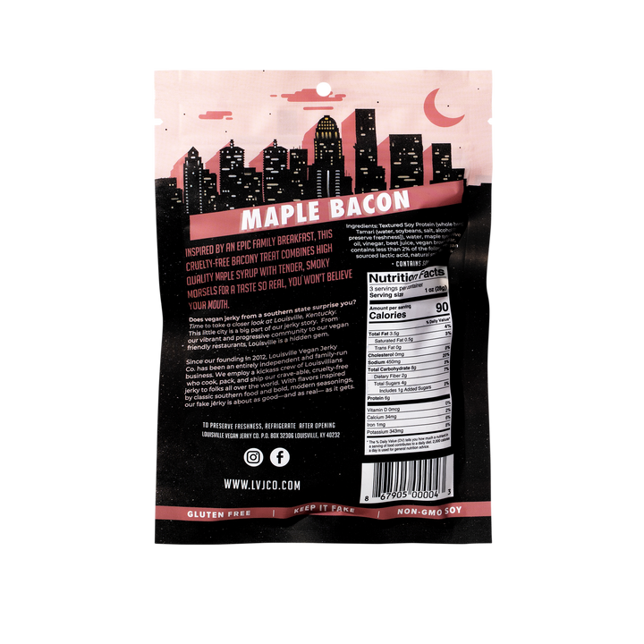 Louisville Vegan Jerky - Maple Bacon