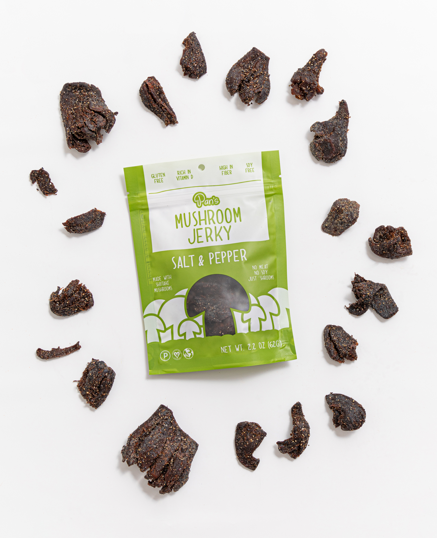 Pan's Mushroom Jerky - Salt & Pepper