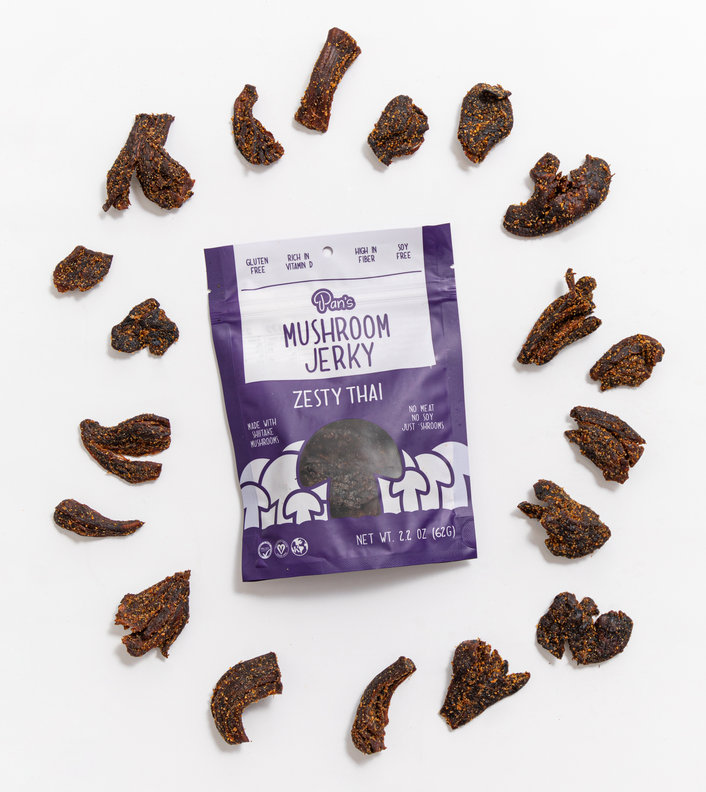 Pan's Mushroom Jerky - Zesty Thai