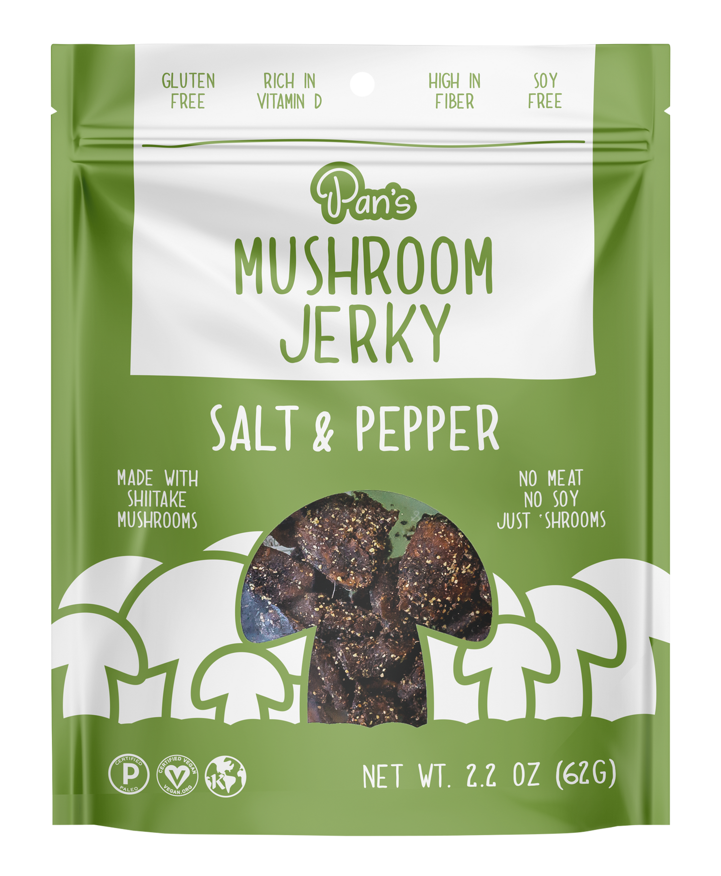 Pan's Mushroom Jerky - Salt & Pepper