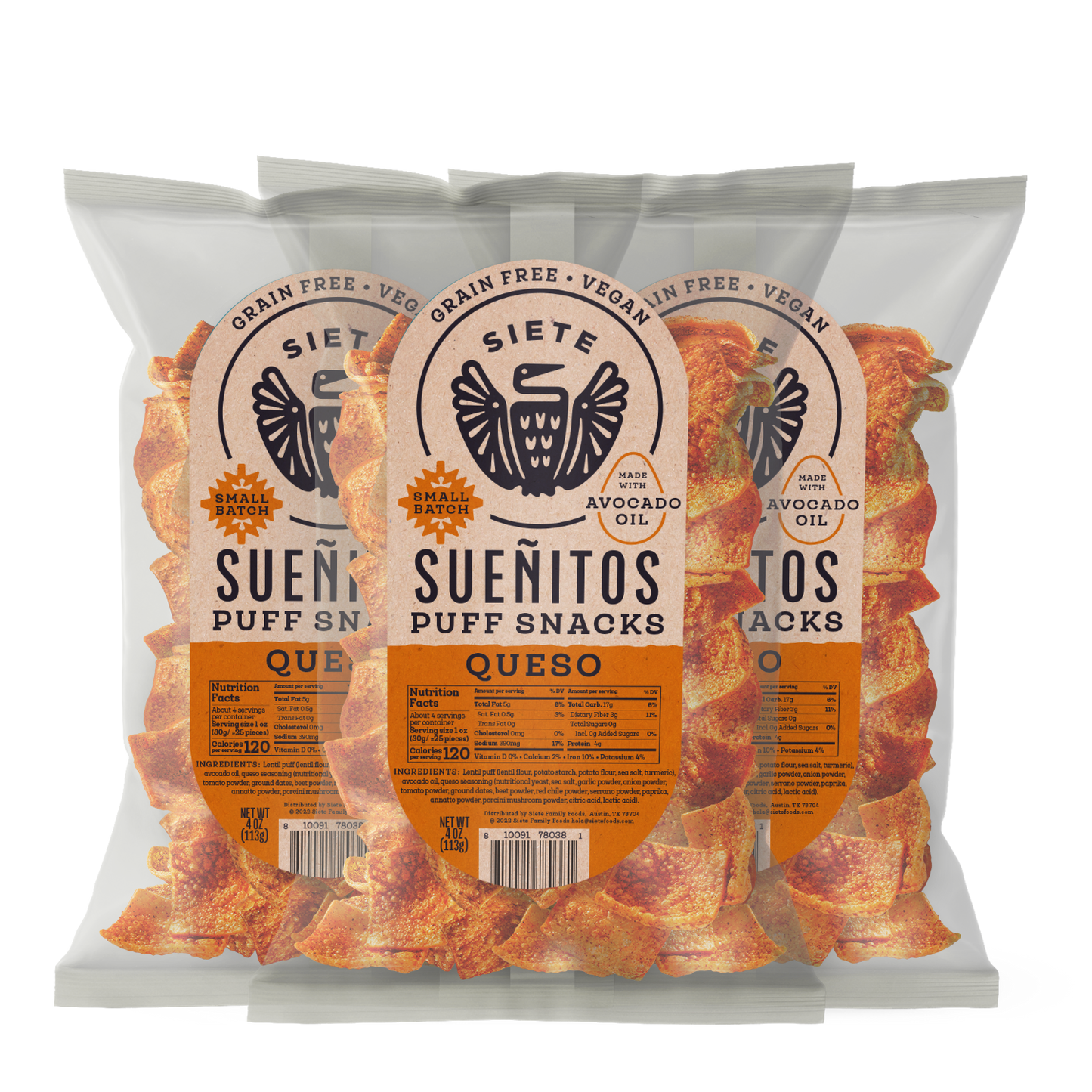 Siete - Suenitos Queso Puff Snacks