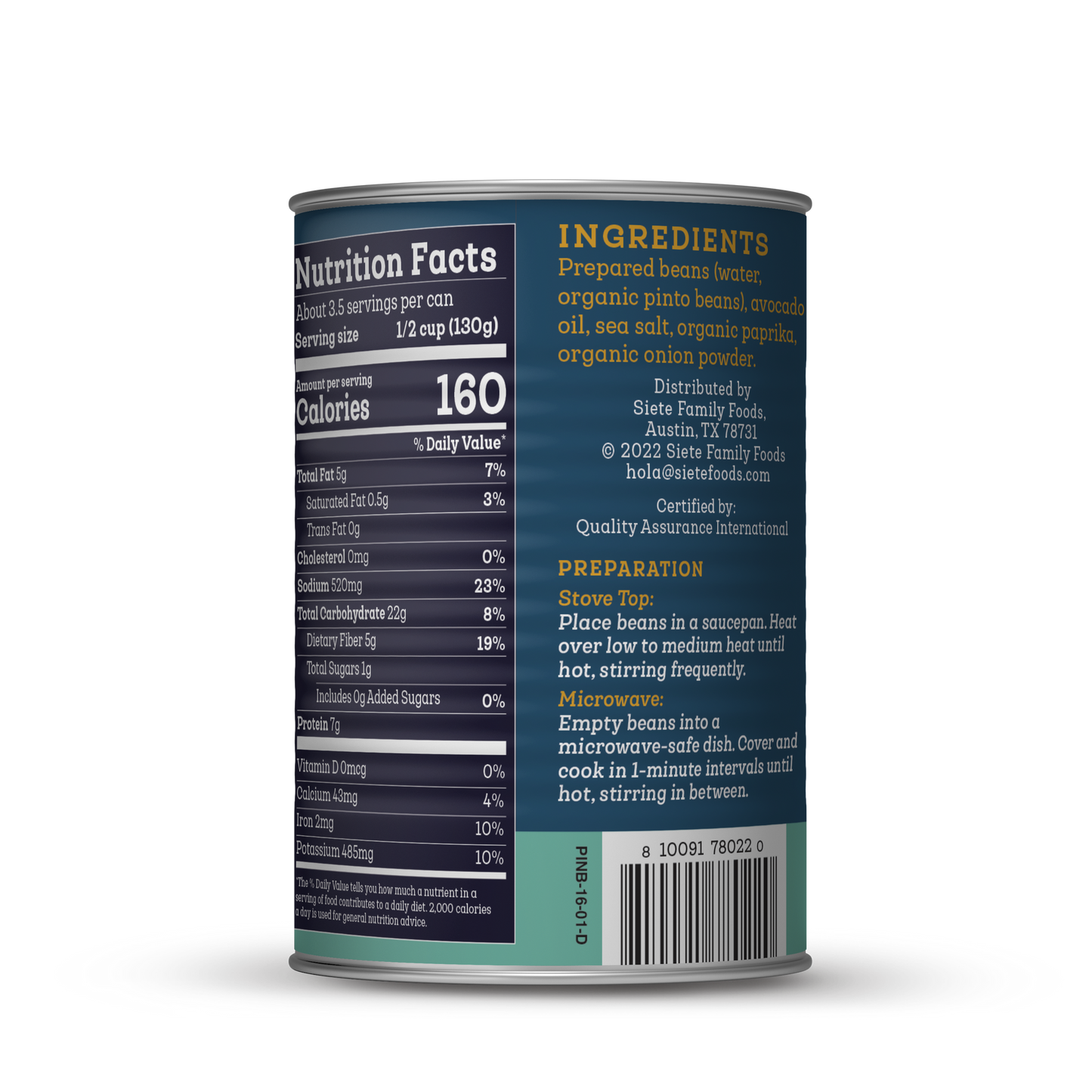 Siete - Refried Pinto Beans
