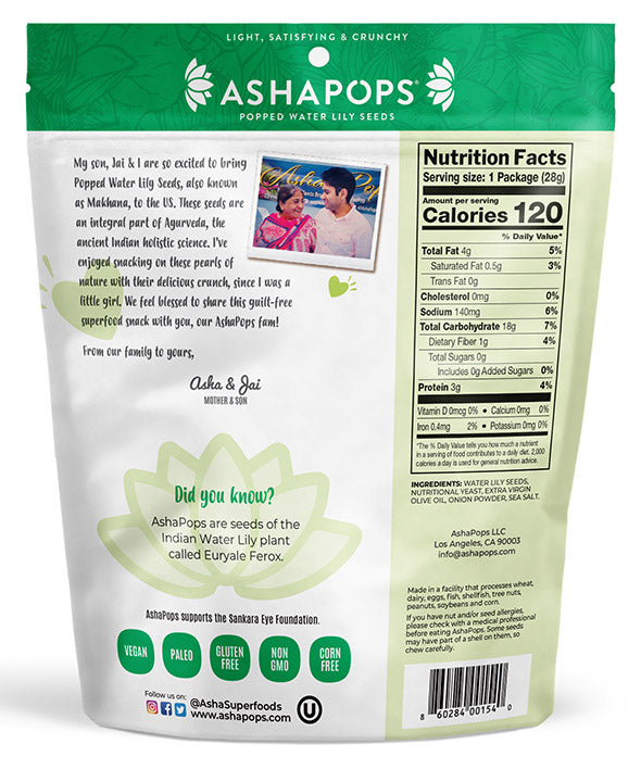 Asha Pops - Vegan Cheese Popped Water Lily Seeds