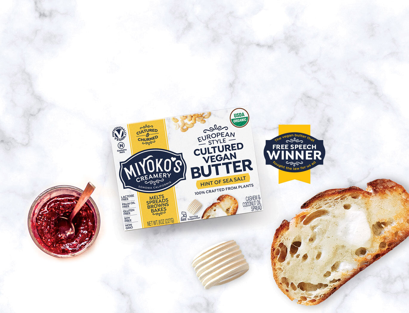 Miyoko's - European Style Cultured Butter, Hint Of Sea Salt