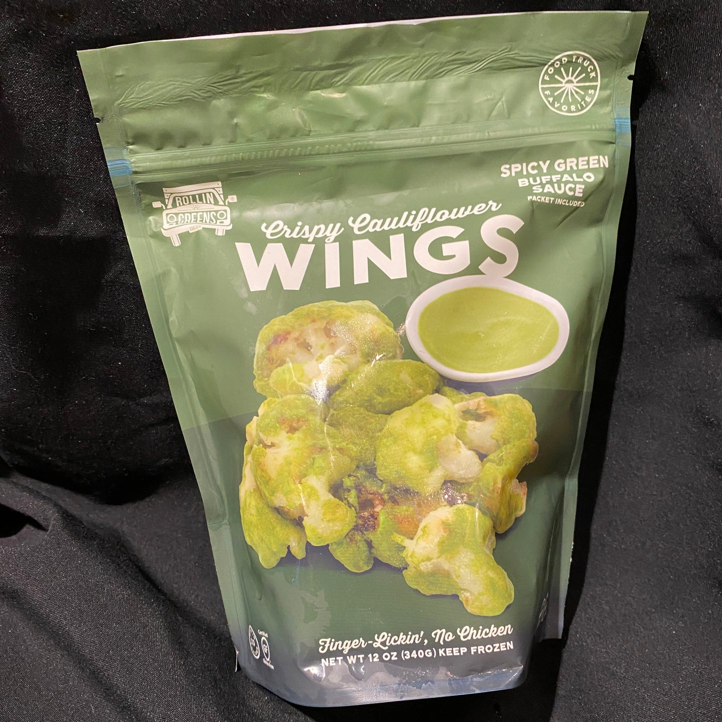 Rollin Greens - Crispy Cauliflower Wings, Spicy Green Buffalo Sauce