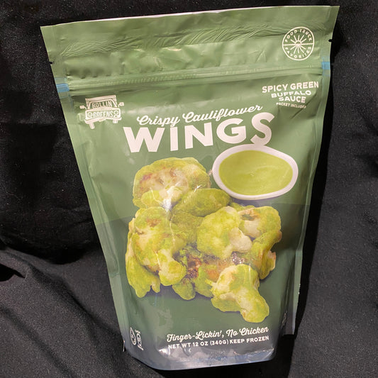 Rollin Greens - Crispy Cauliflower Wings, Spicy Green Buffalo Sauce