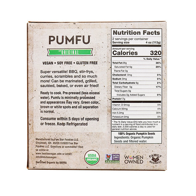 Foodies - Pumfu Pumpkin Seed Tofu Alternative